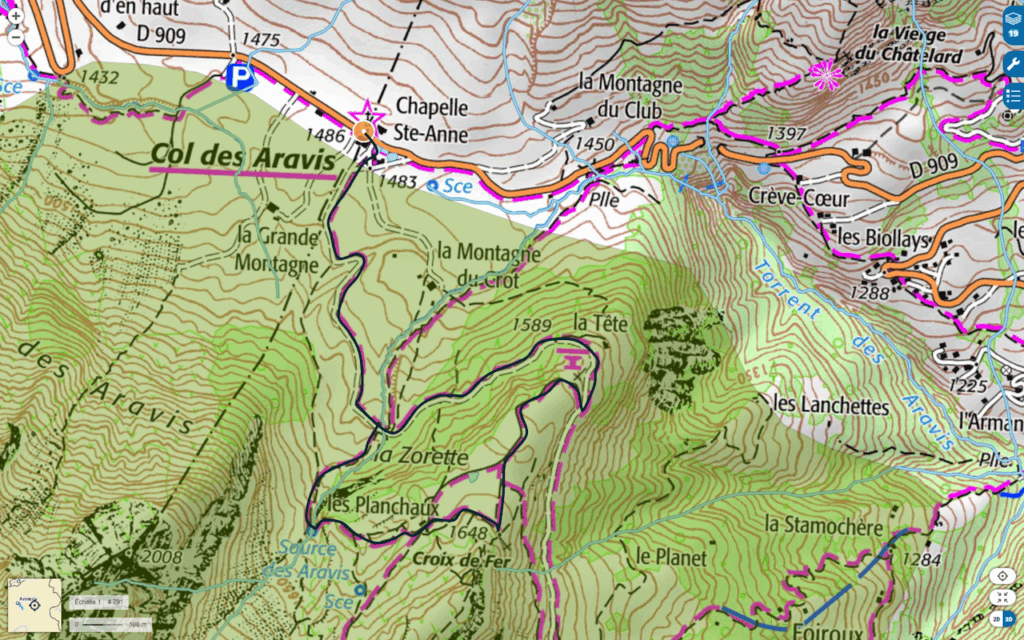Parcours Envers des Aravis