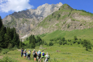 Groupe herborisant Envers des Aravis ; ©Photo Charline Blanc